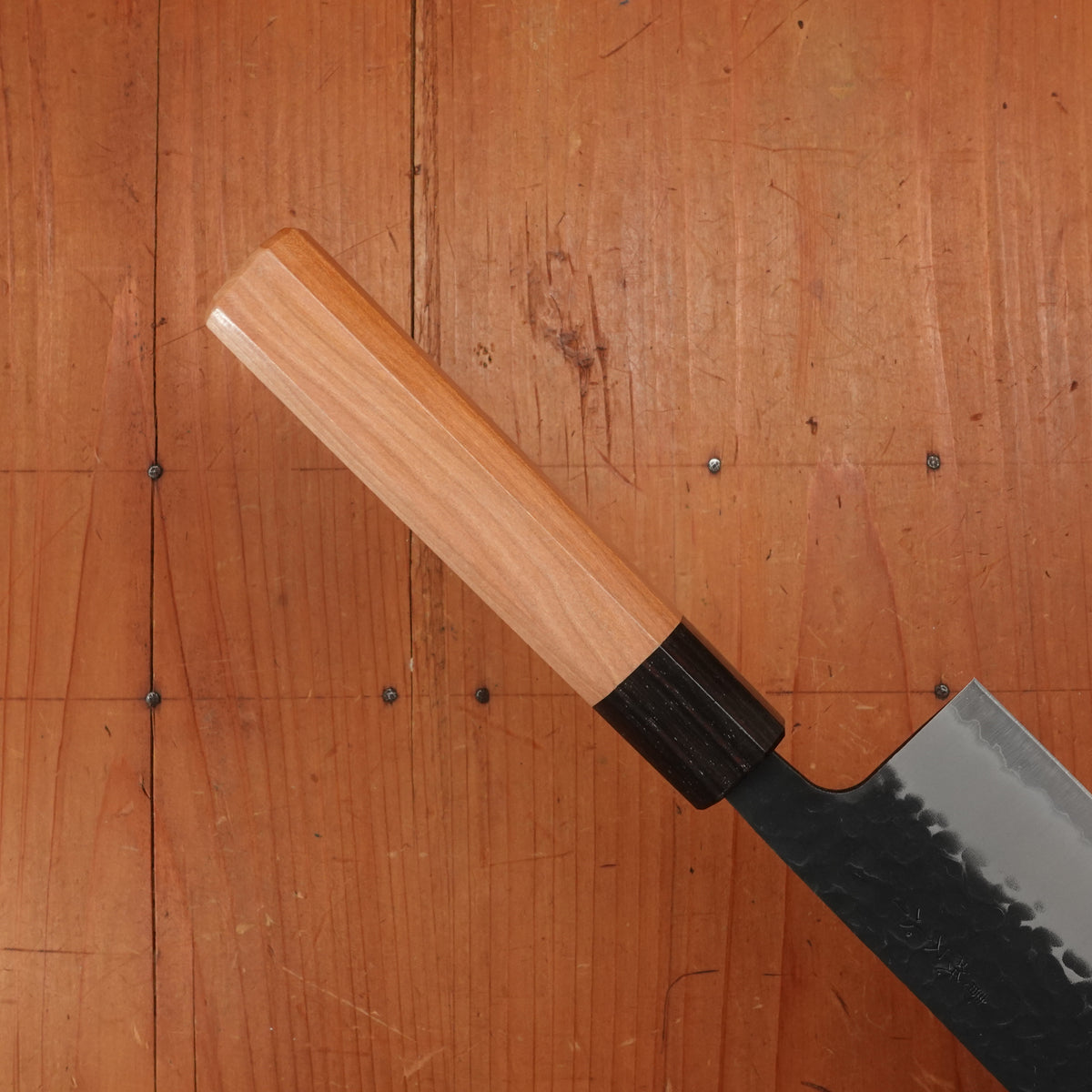 Hitohira Futana SB 165mm Nakiri Aogami Super Kurouchi Tsuchime Cherry Wood