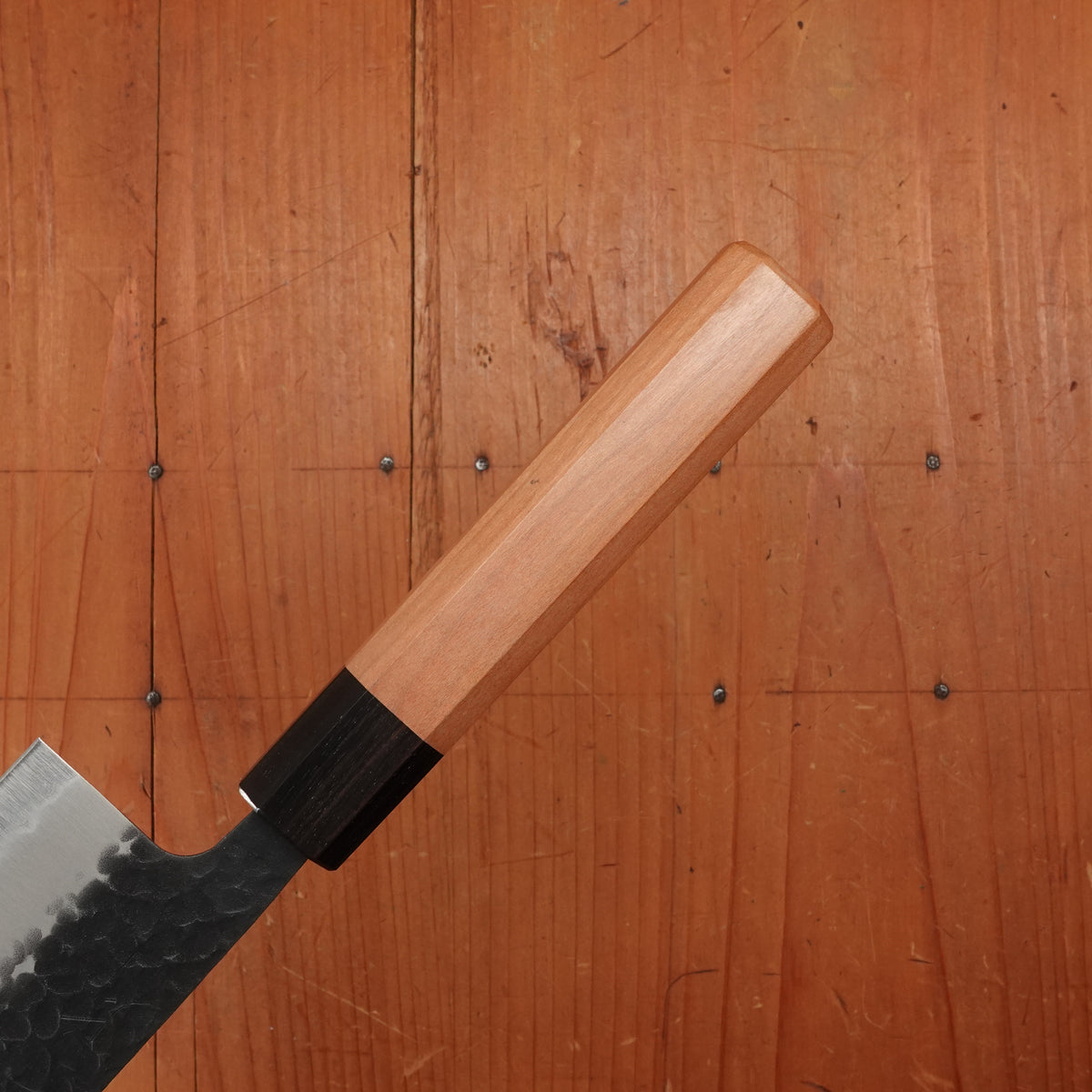 Hitohira Futana SB 165mm Nakiri Aogami Super Kurouchi Tsuchime Cherry Wood
