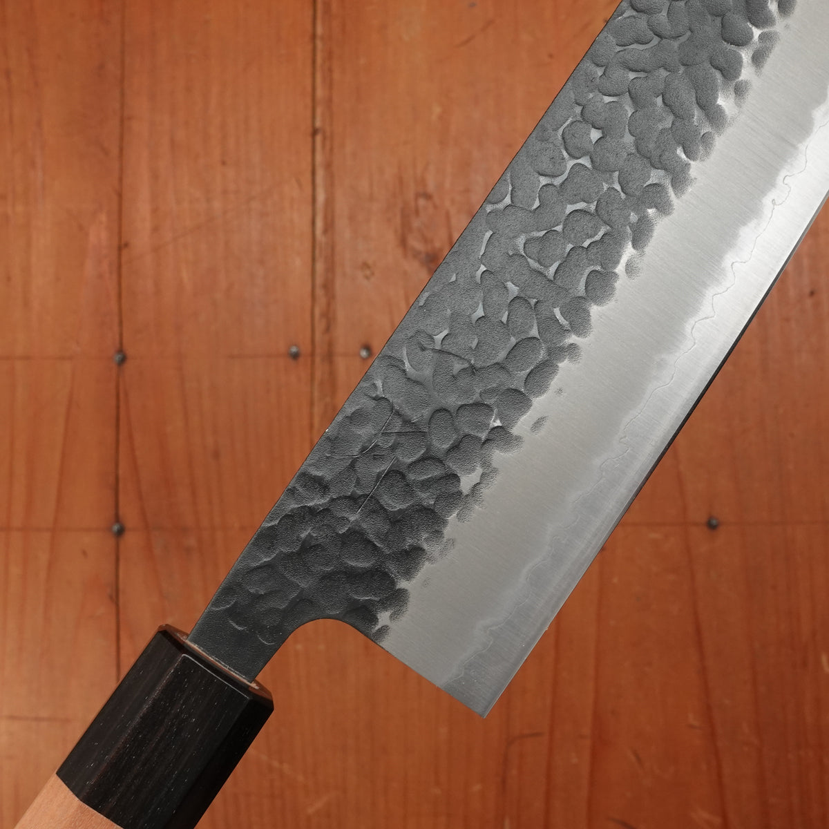 Hitohira Futana SB 165mm Nakiri Aogami Super Kurouchi Tsuchime Cherry Wood