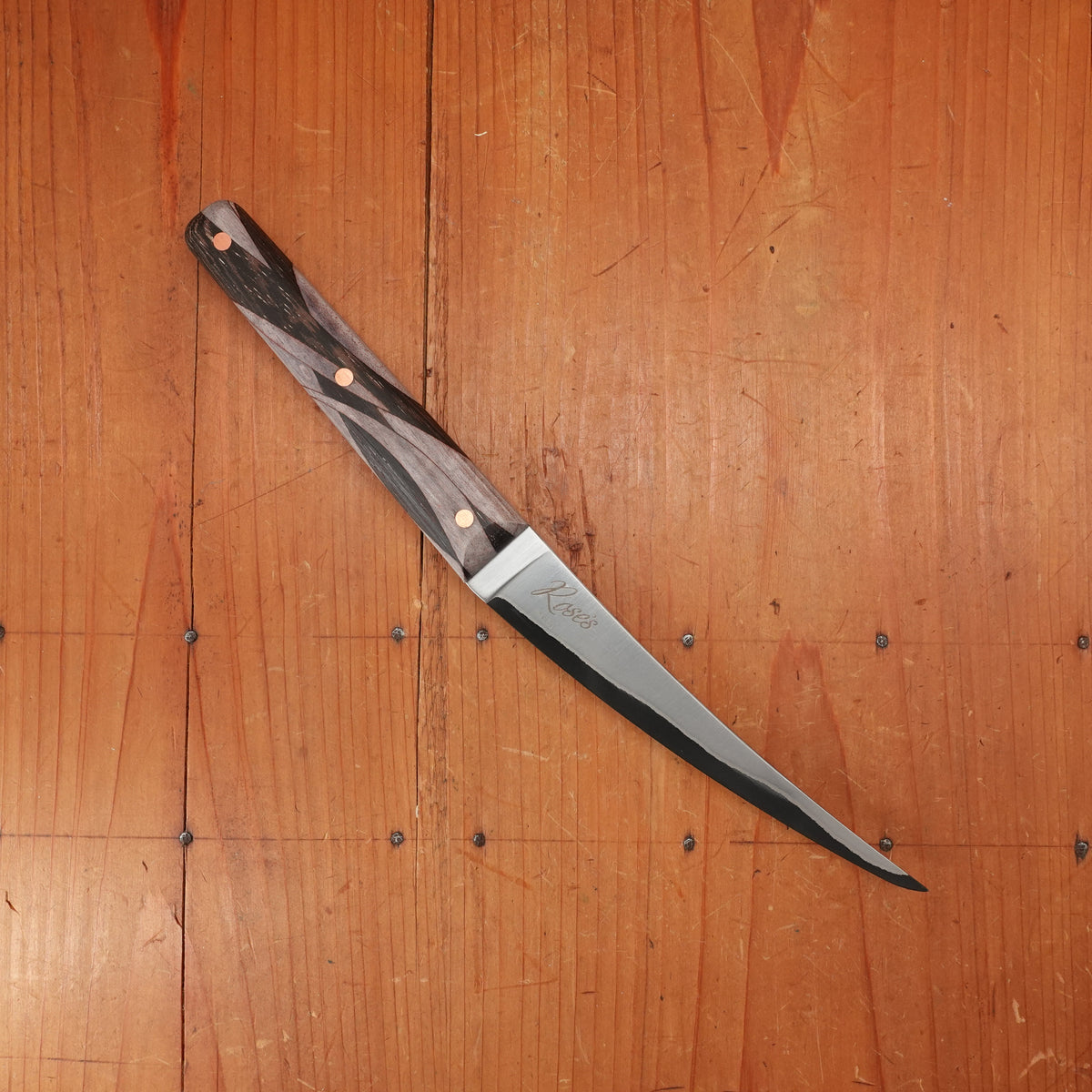 Silverthorn 6" Boning San Mai Stainless Clad O1 Carbon Steel Wildwood Handle G/W