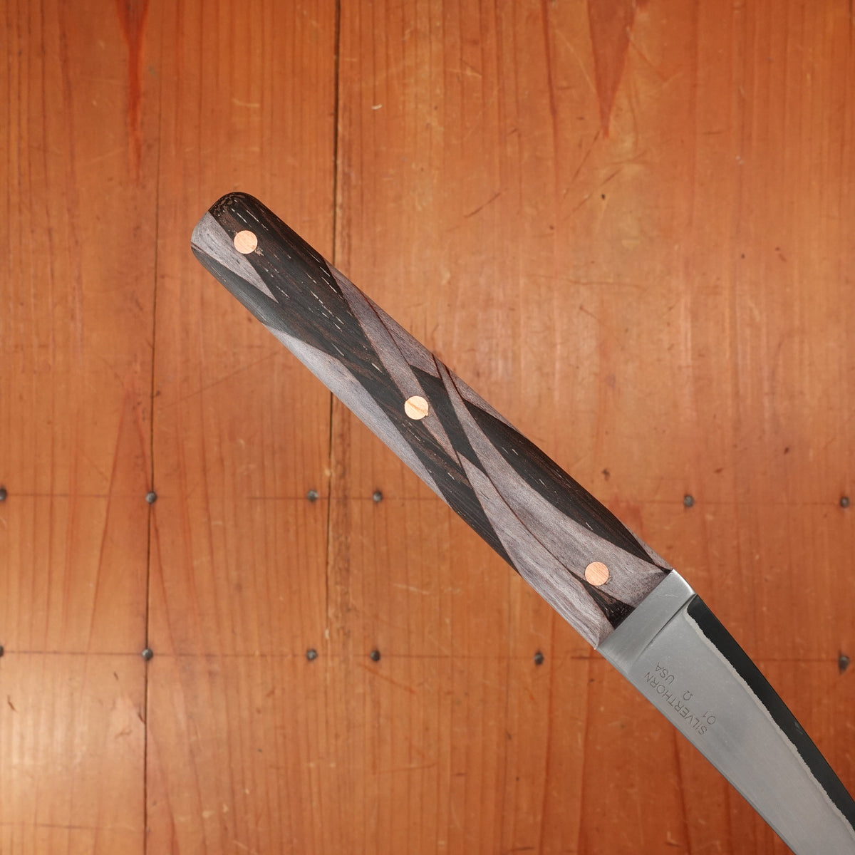 Silverthorn 6" Boning San Mai Stainless Clad O1 Carbon Steel Wildwood Handle G/W