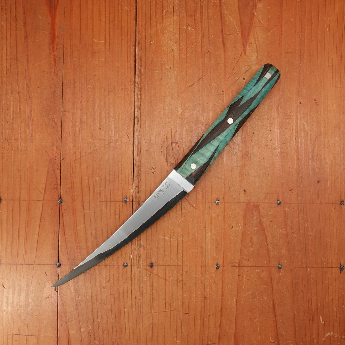 Silverthorn 6" Boning San Mai Stainless Clad O1 Carbon Steel Wildwood Handle T/W
