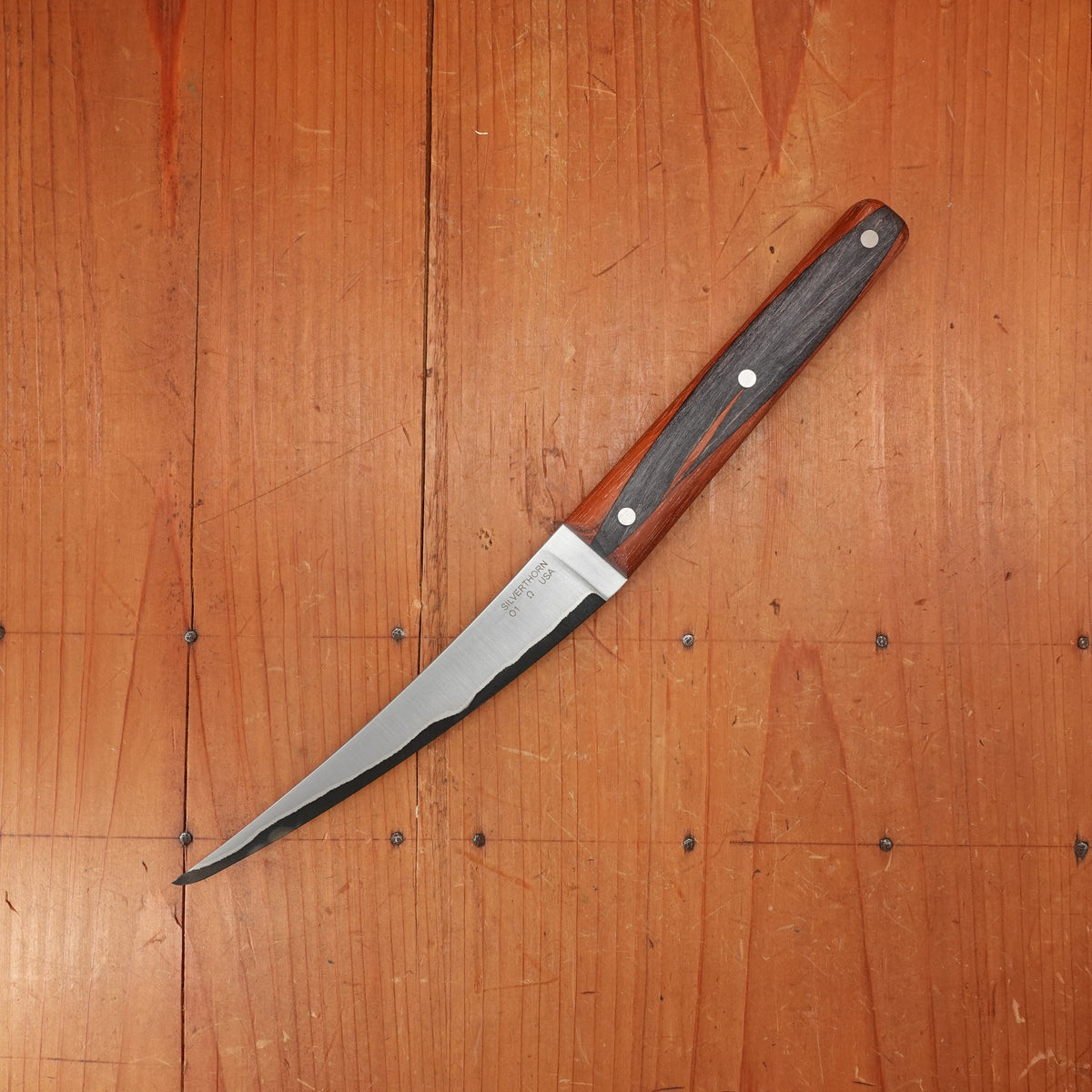 Silverthorn 6" Boning San Mai Stainless Clad O1 Carbon Steel Wildwood Handle G/J