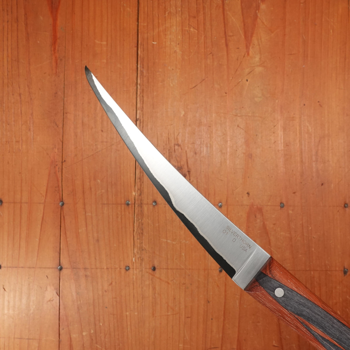 Silverthorn 6" Boning San Mai Stainless Clad O1 Carbon Steel Wildwood Handle G/J