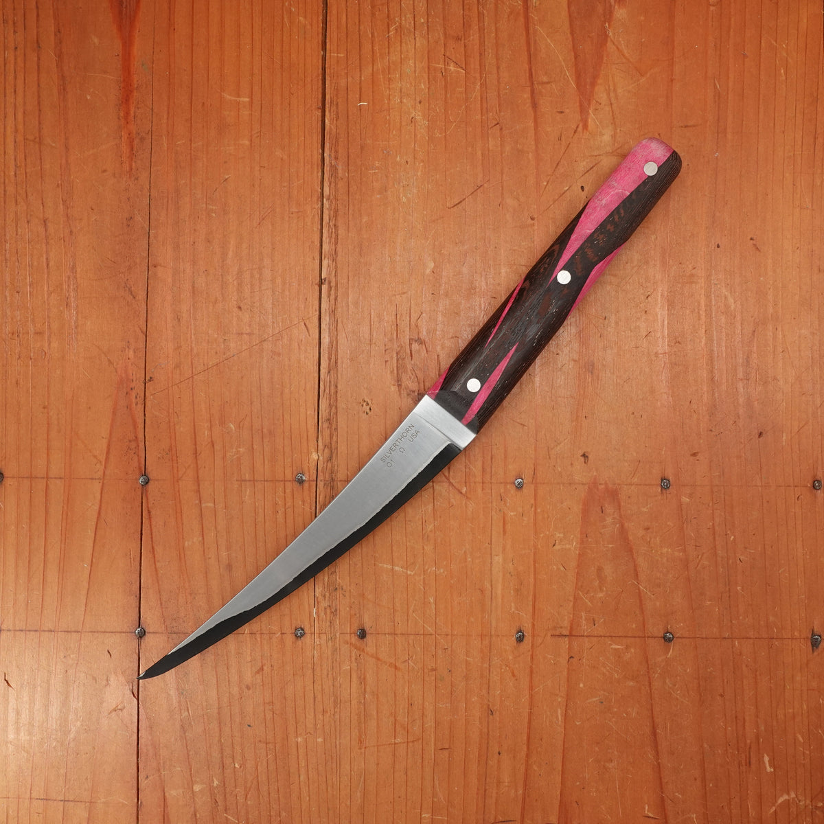 Silverthorn 6" Boning San Mai Stainless Clad O1 Carbon Steel Wildwood Handle P/W