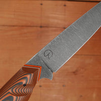 Alma Knife Co. 135mm Brisket Trimmer Hankotsu 52100 Orange Black Ultrex