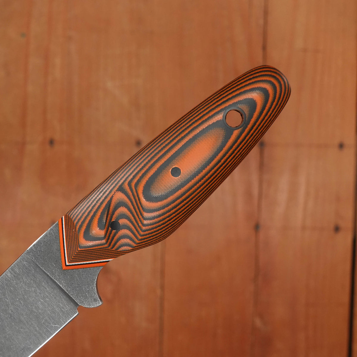 Alma Knife Co. 135mm Brisket Trimmer Hankotsu 52100 Orange Black Ultrex