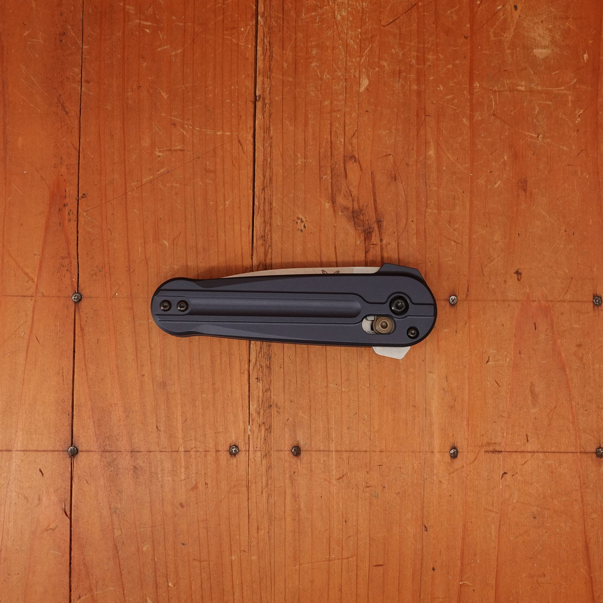 Benchmade 491 Lowden Spear Point Stainless Steel AXIS® Lock Crater Blue Handle