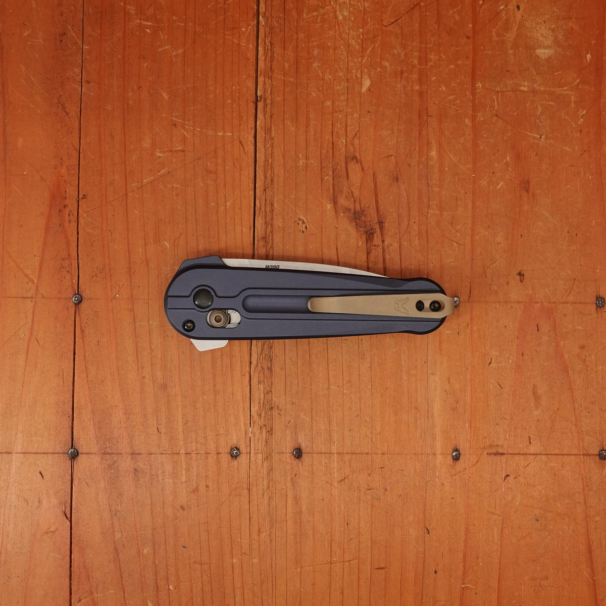 Benchmade 491 Lowden Spear Point Stainless Steel AXIS® Lock Crater Blue Handle