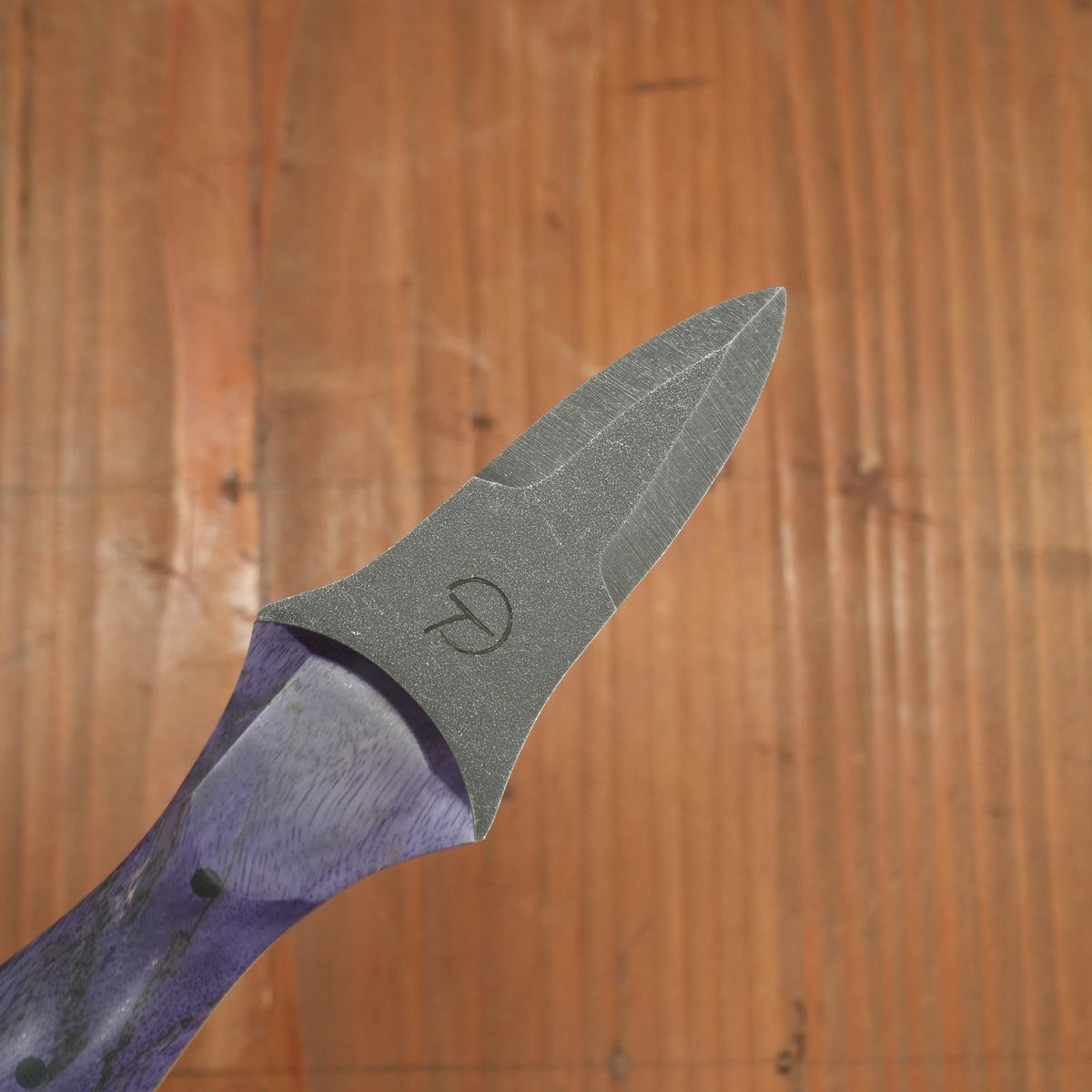 Alma Knife Co. Carolina Shucker N690 - Purple-dyed Spalted Tamarind