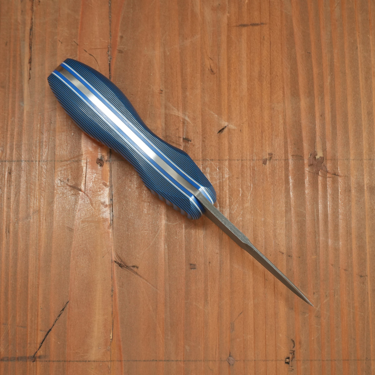 Alma Knife Co. Carolina Shucker N690 Stonewash Blue Ultrex Handle
