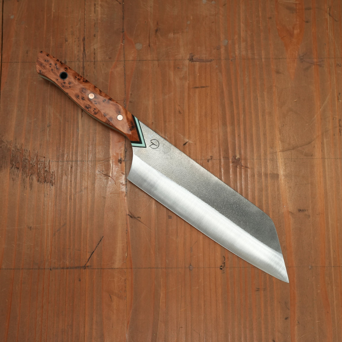 Alma Knife Co. 180mm Bunka Bocho 26c3 Nashiji Thuya Burl