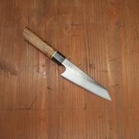 Alma Knife Co. 135mm Kiritsuke Petty 26c3 Nashiji Bocote Ebony Handle