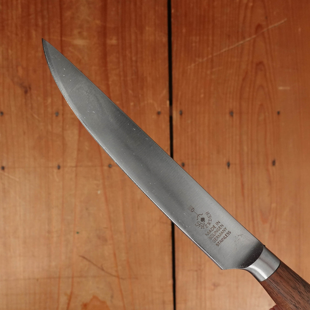 Friedr Herder Madera Forged Stainless Walnut 1/2 Bolster Steak Knife Set - 6 Pieces