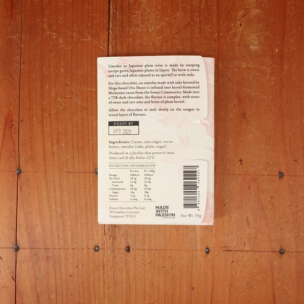 Fossa Umeshu Sake Chocolate - 50g