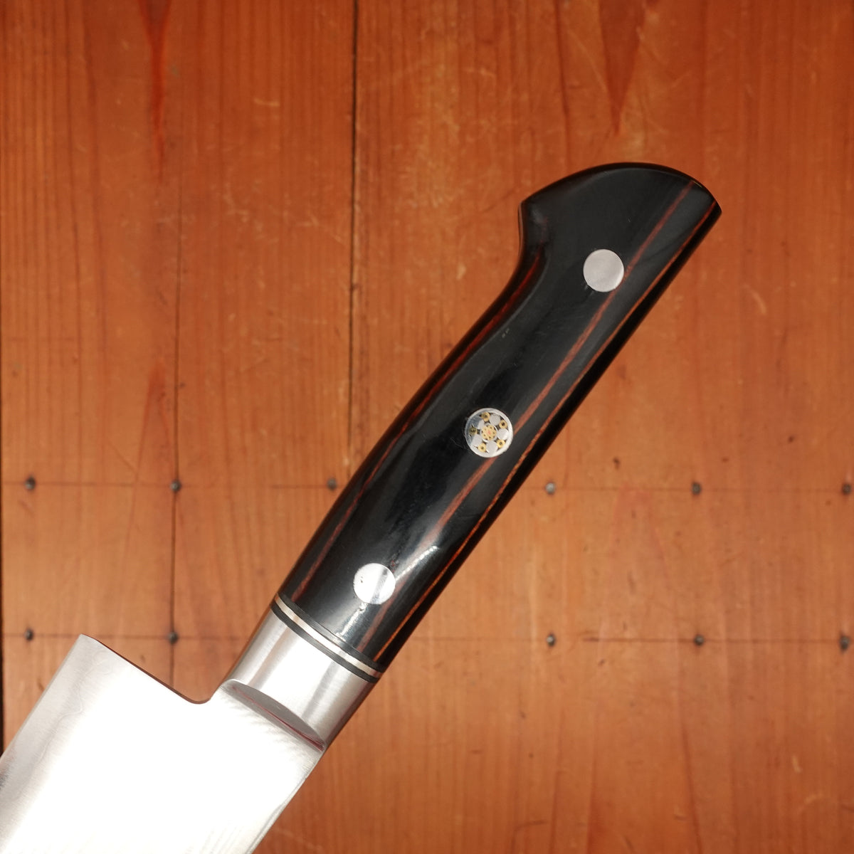 New Old Stock Hiro 210mm Gyuto Stainless Clad Aogami 2 Ebony Western Handle