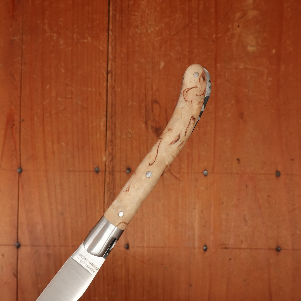 Fontenille Pataud Laguiole Le Pocket 10cm Pocket Knife Stainless Lockback Curly Birch