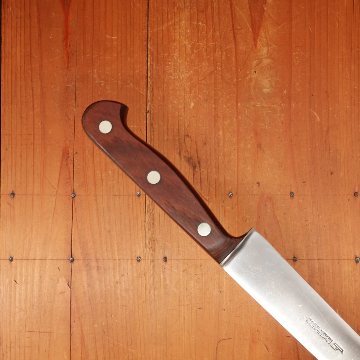 Ernst Röttgen 10.5" Slicer Carbon Steel & Pakka Solingen 1960s