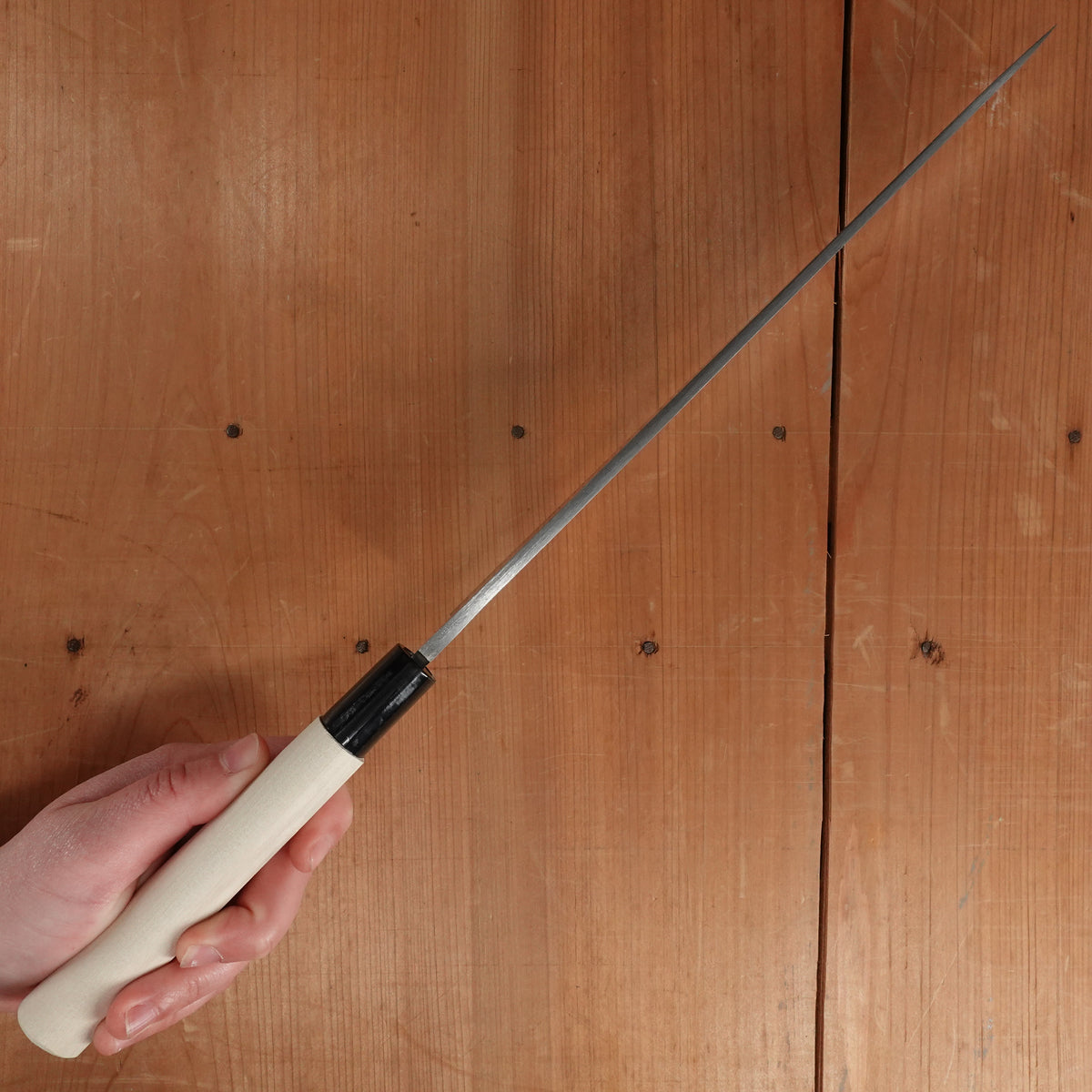 Morihei Yoshitomo 270mm Yanagi Carbon Poplar Handle