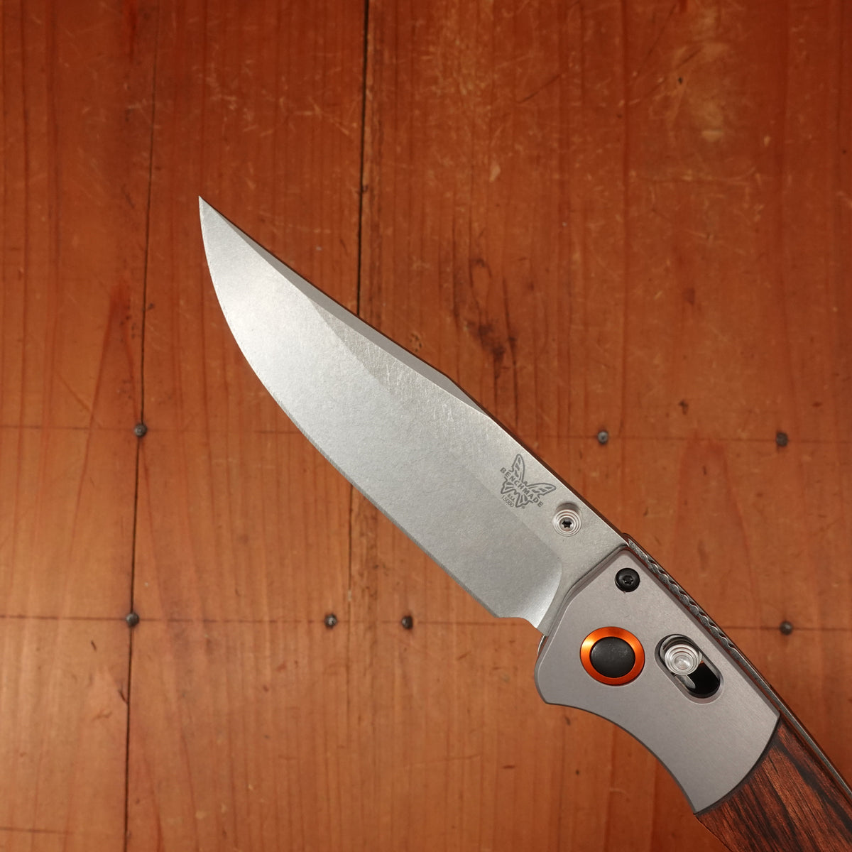 Benchmade 15080-2 Crooked River Clip Point CPM-S30V AXIS Lock Stabilized Wood Handle