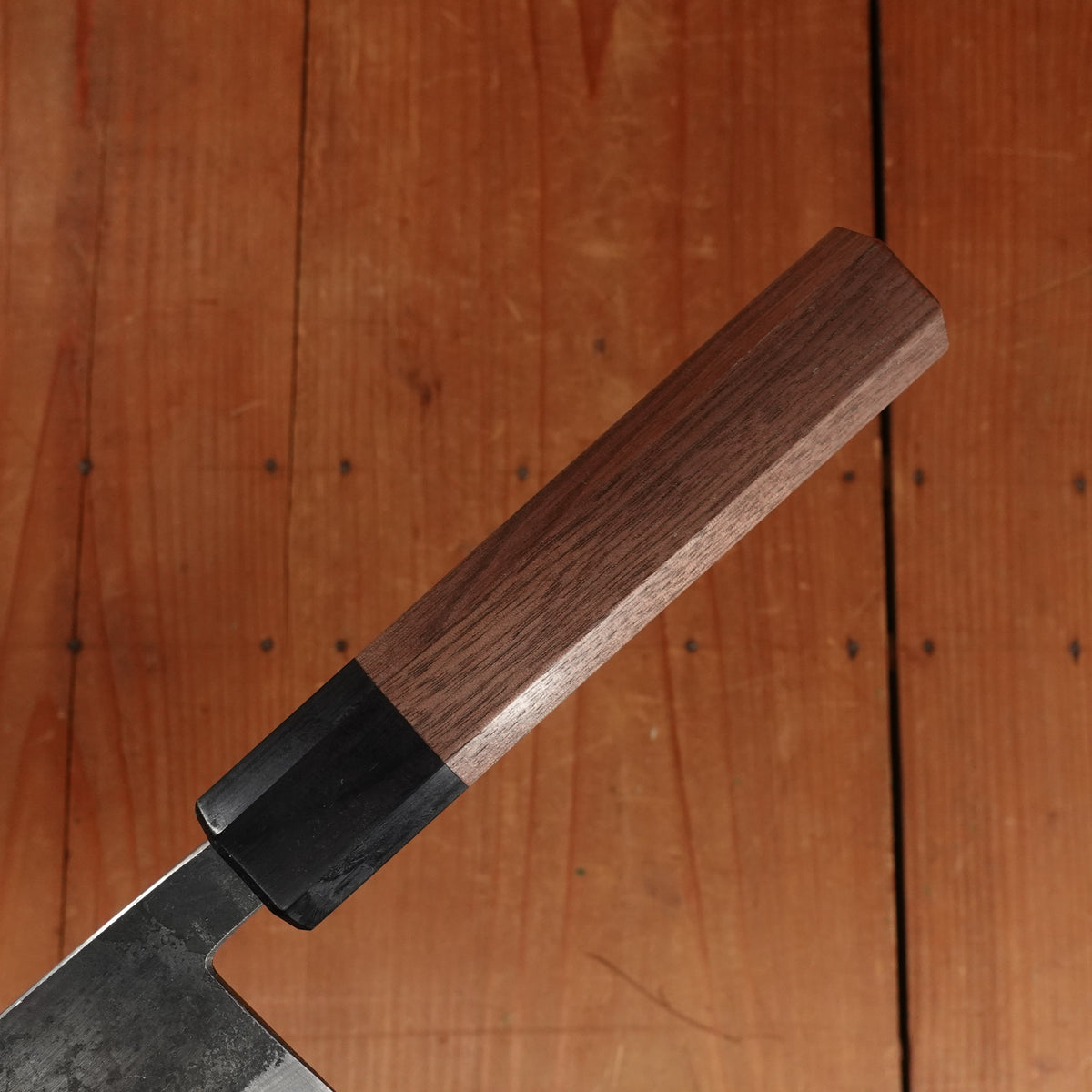 Hitohira Harima 165mm Santoku Stainless Clad Kurouchi Forged Aogami 2 Walnut Handle