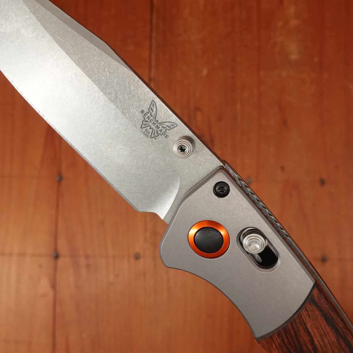 Benchmade 15080-2 Crooked River Clip Point CPM-S30V AXIS Lock Stabilized Wood Handle