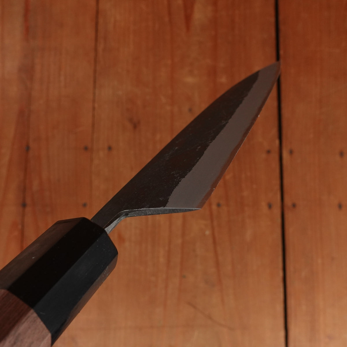 Hitohira Harima 165mm Santoku Stainless Clad Kurouchi Forged Aogami 2 Walnut Handle