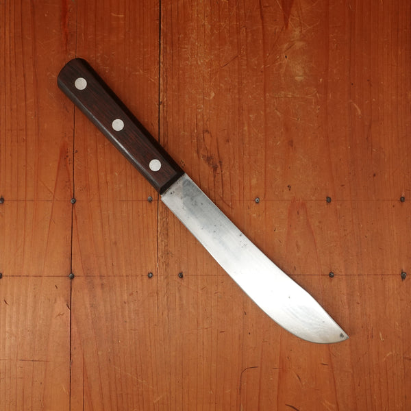 7.25" Bullnose Butcher Carbon Steel Rosewood USA 1940s-60s