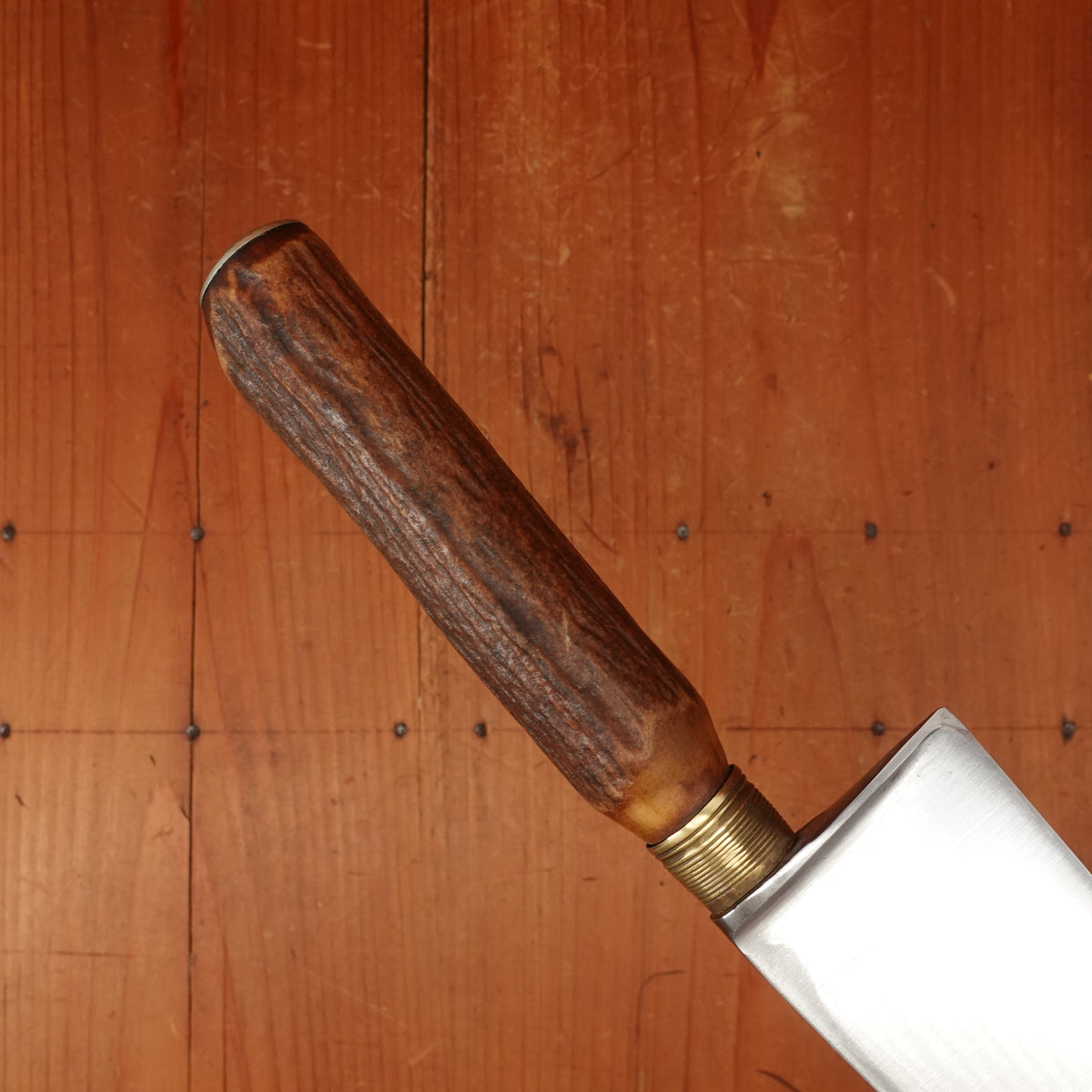 Re-Handled 9.5" Chef Knife Carbon Steel & Stag -France age unknown