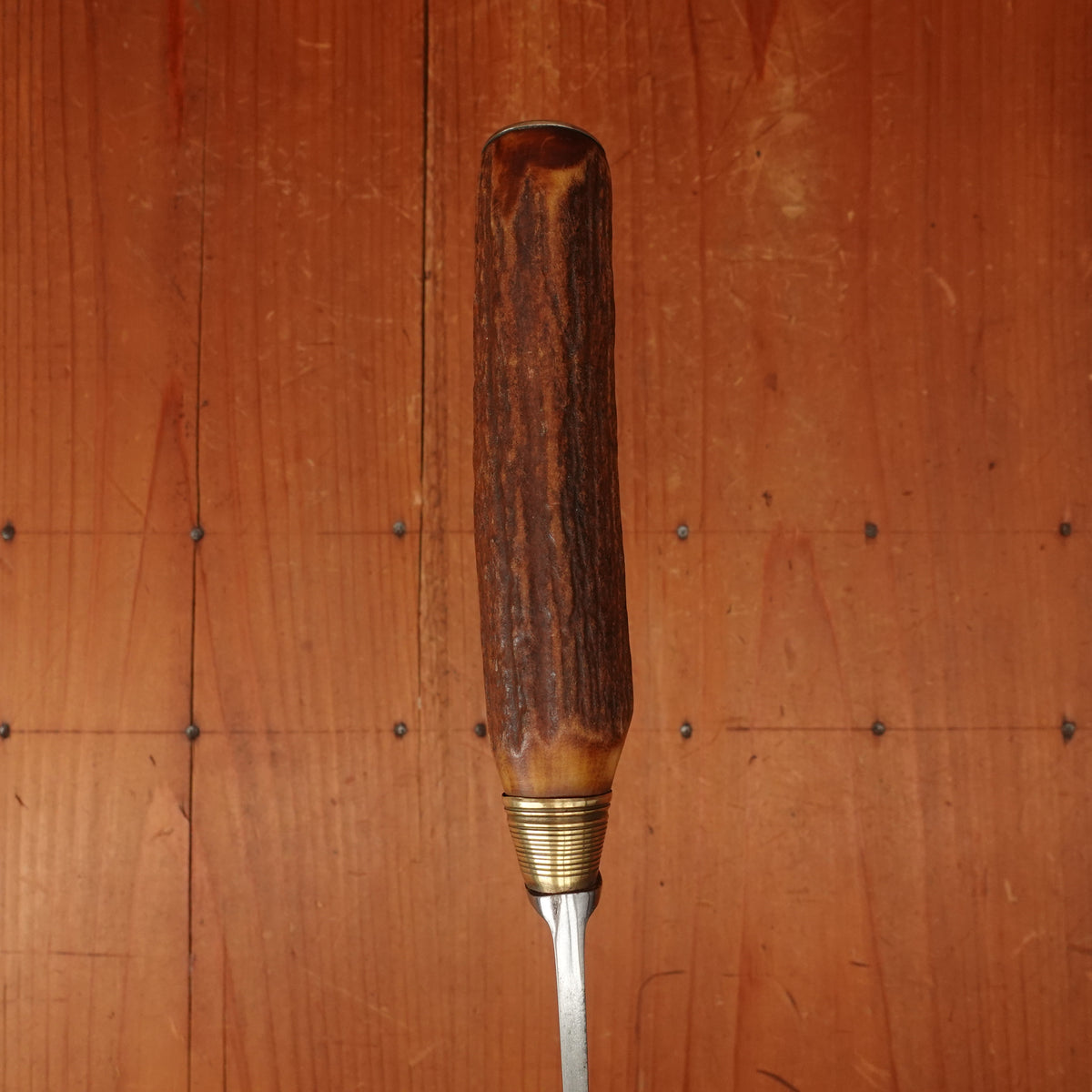 Re-Handled 9.5" Chef Knife Carbon Steel & Stag -France age unknown