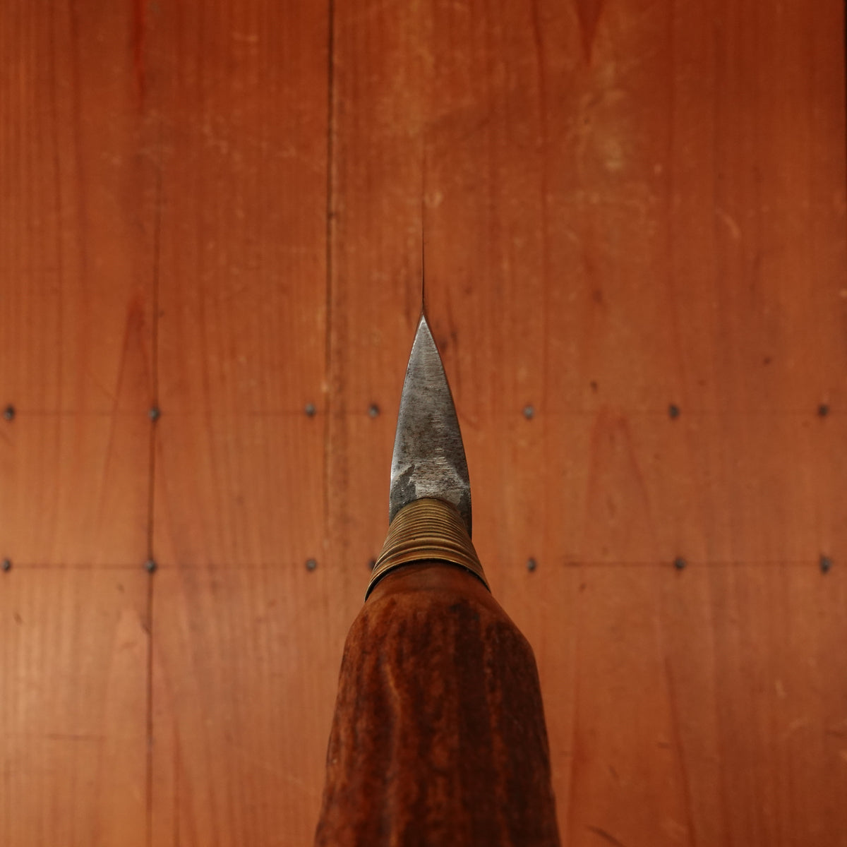 Re-Handled 9.5" Chef Knife Carbon Steel & Stag -France age unknown