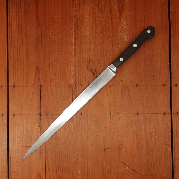 Wusthof Trident (Pre-Classic) 10" Narrow Slicer Stainless Rosewood Solingen Germany Early 1970s