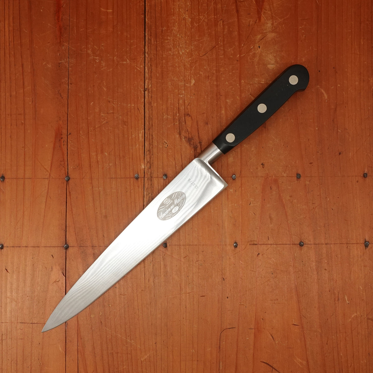 Ancienne Maison (Sabatier Trumpet) 8" Chef Knife Stainless Thiers 1950s-60s