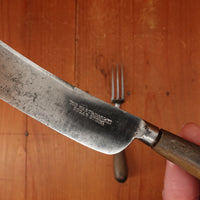 Van Wart & Naylor Table Knife Set Shear Steel & Horn Sheffield 1830s-1840