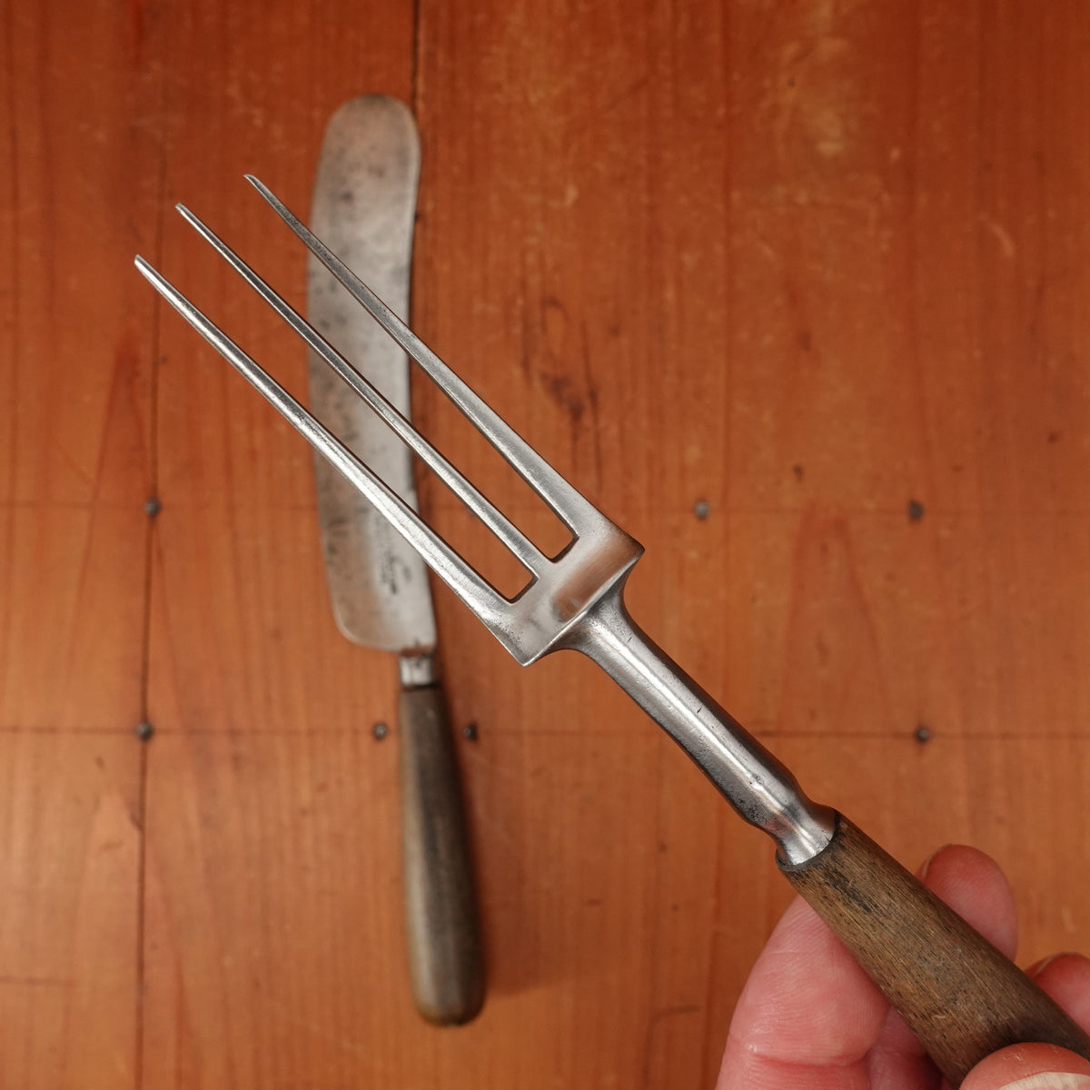 Van Wart & Naylor Table Knife Set Shear Steel & Horn Sheffield 1830s-1840