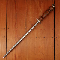 Ludwig Schiff 14" Slick Honing Rod Hard Chromed Carbon Steel Turned Wood Handle Solingen 1960s