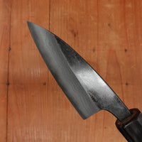 Kumokage 80mm Petty Aogami 2 Kurouchi Damascus Teak Handle