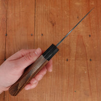 Kumokage 80mm Petty Aogami 2 Kurouchi Damascus Teak Handle