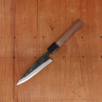 Hitohira Harima 120mm Petty Stainless Clad Kurouchi Aogami Super Walnut Handle