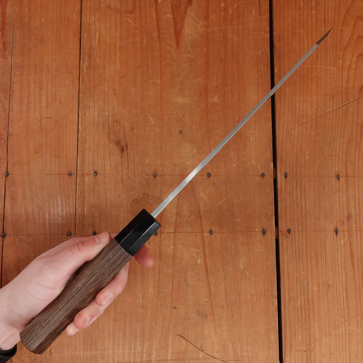Hatsukokoro Shirasagi 240mm Kiritsuke Gyuto Single Bevel Shirogami 2 Angled Wenge
