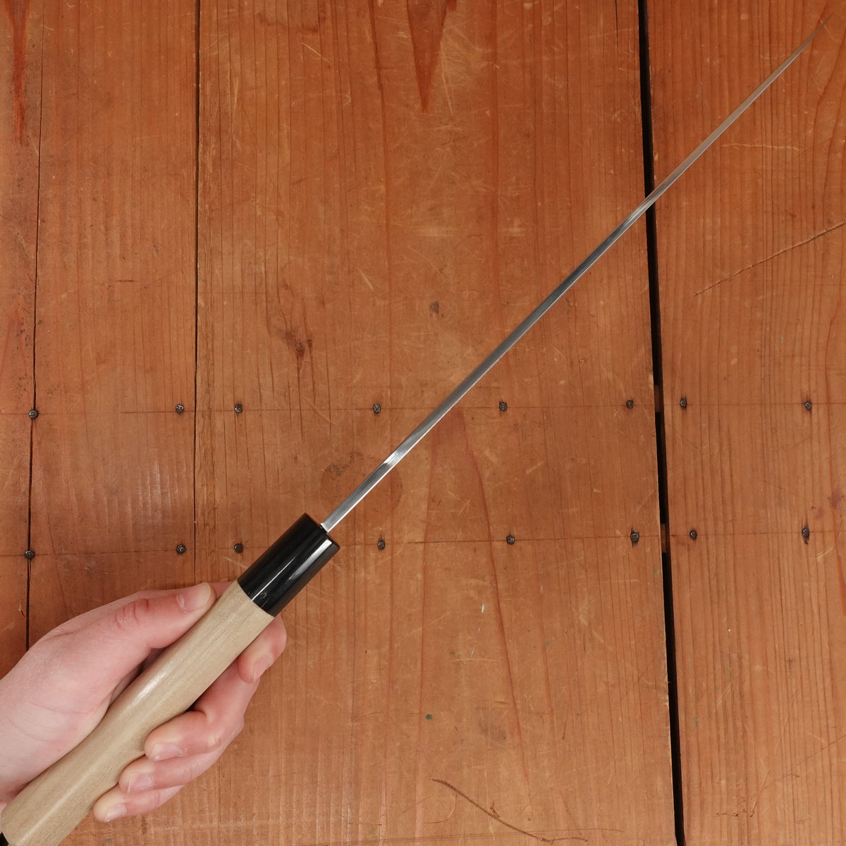 Hitohira Togashi 300mm Yanagi Shirogami 2 D Ho / Horn with Saya