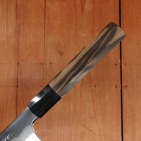 Togashi 240mm Gyuto Shirogami 1 Mizu Honyaki Kurokaki Persimmon Handle with Saya