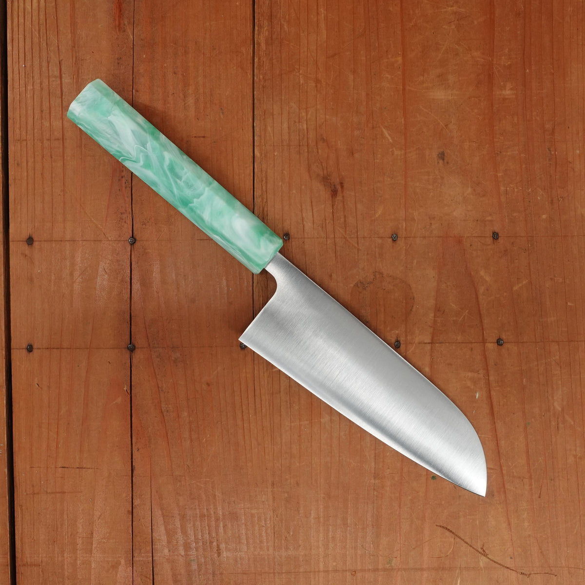 Allday Goods 160mm Santoku Carbon Recycled Plastic Maldon Salt Handle