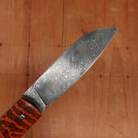 David Margrita 10cm Drop Point Carbon Damascus Slip Joint Amourette Handle