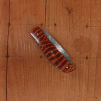 David Margrita 10cm Drop Point Carbon Damascus Slip Joint Amourette Handle