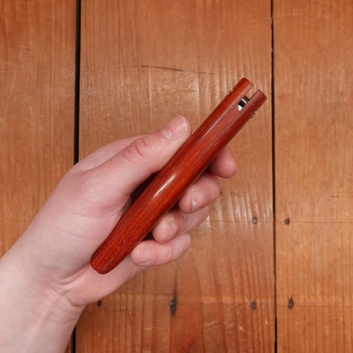 David Margrita Capuchin 11cm Drop Point Stainless Friction Fit Padauk Wood