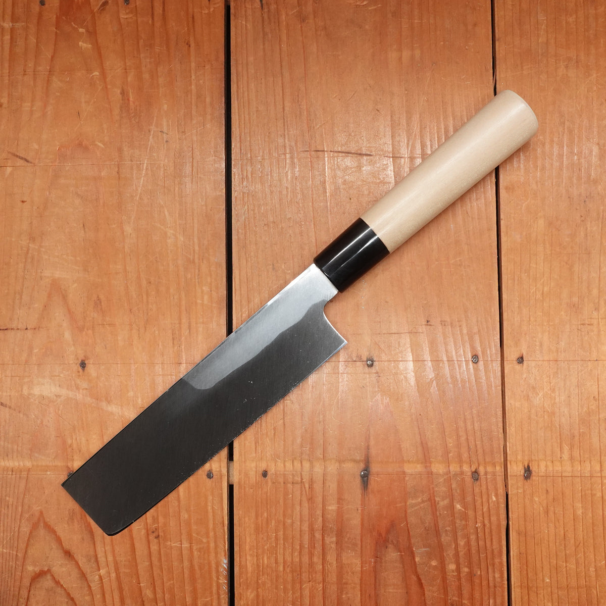 Hitohira Kikuchiyo Manzo 180mm Usuba Iron Clad Shirogami 3 Ho Wood Handle (D-Shape)
