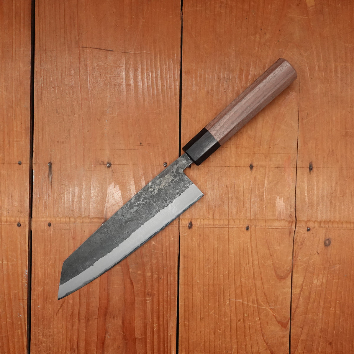 Hitohira Harima 180mm Bunka Stainless Clad Kurouchi Forged Aogami 2 Walnut Handle