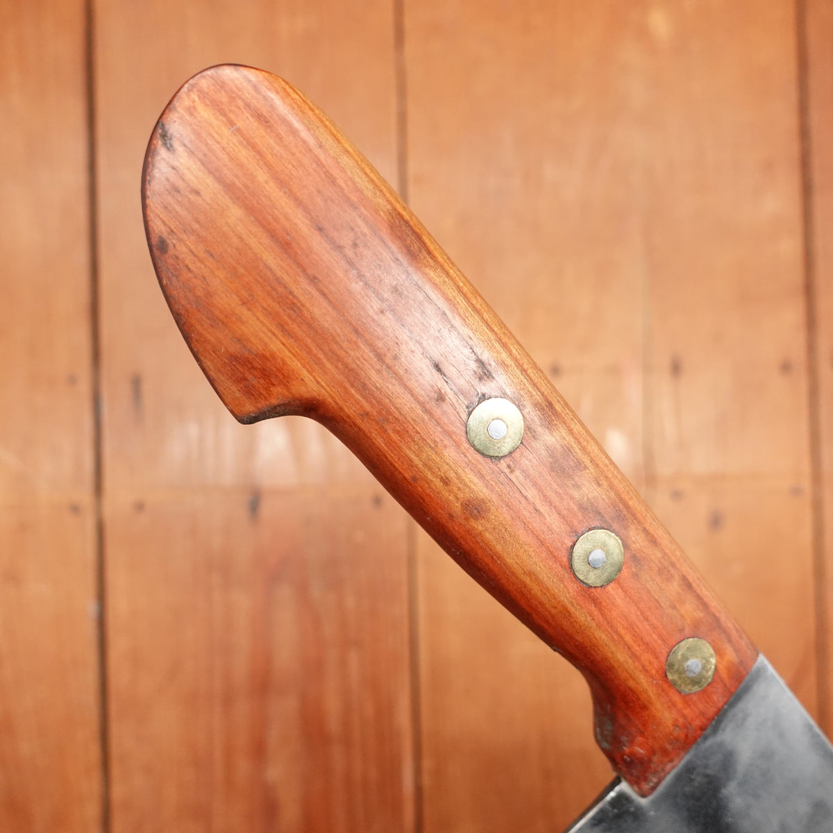 New Old Stock La Suprema 9" Heavy Butcher Knife Carbon Italy ~1960s