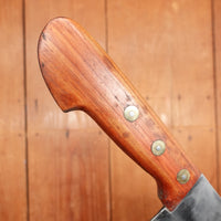 New Old Stock La Suprema 9" Heavy Butcher Knife Carbon Italy ~1960s